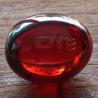 KG-106 Oval Scarlet Red NAGA EYE or Manee Naka, Phraya Nak, Naga Cave Crystal Thai-Laos talisman Magic Power of wealth Buddha Amulet 